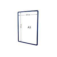 Рамка пластиковая А3 универсальная синяя СТИМУЛ-01.А3.Bu -фото Рамка пластиковая А3 универсальная синяя СТИМУЛ-01.А3.Bu -фото