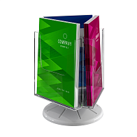 Буклетница настольная трехсекционная А4 серая ТРИО-02.А4.Gr -фото Буклетница настольная трехсекционная А4 серая ТРИО-02.А4.Gr -фото