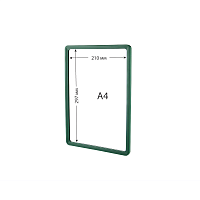 Рамка пластиковая А4 универсальная зеленая СТИМУЛ-01.А4.Gn -фото Рамка пластиковая А4 универсальная зеленая СТИМУЛ-01.А4.Gn -фото