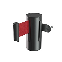 Настенный блок ограждения черный с красной вытяжной лентой 3м БАРЬЕР-05.3Bk.Rd