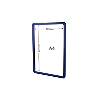 Рамка пластиковая А4 универсальная синяя СТИМУЛ-01.А4.Bu -фото Рамка пластиковая А4 универсальная синяя СТИМУЛ-01.А4.Bu -фото