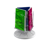 Буклетница настольная трехсекционная А5 серая ТРИО-02.А5.Gr -фото Буклетница настольная трехсекционная А5 серая ТРИО-02.А5.Gr -фото